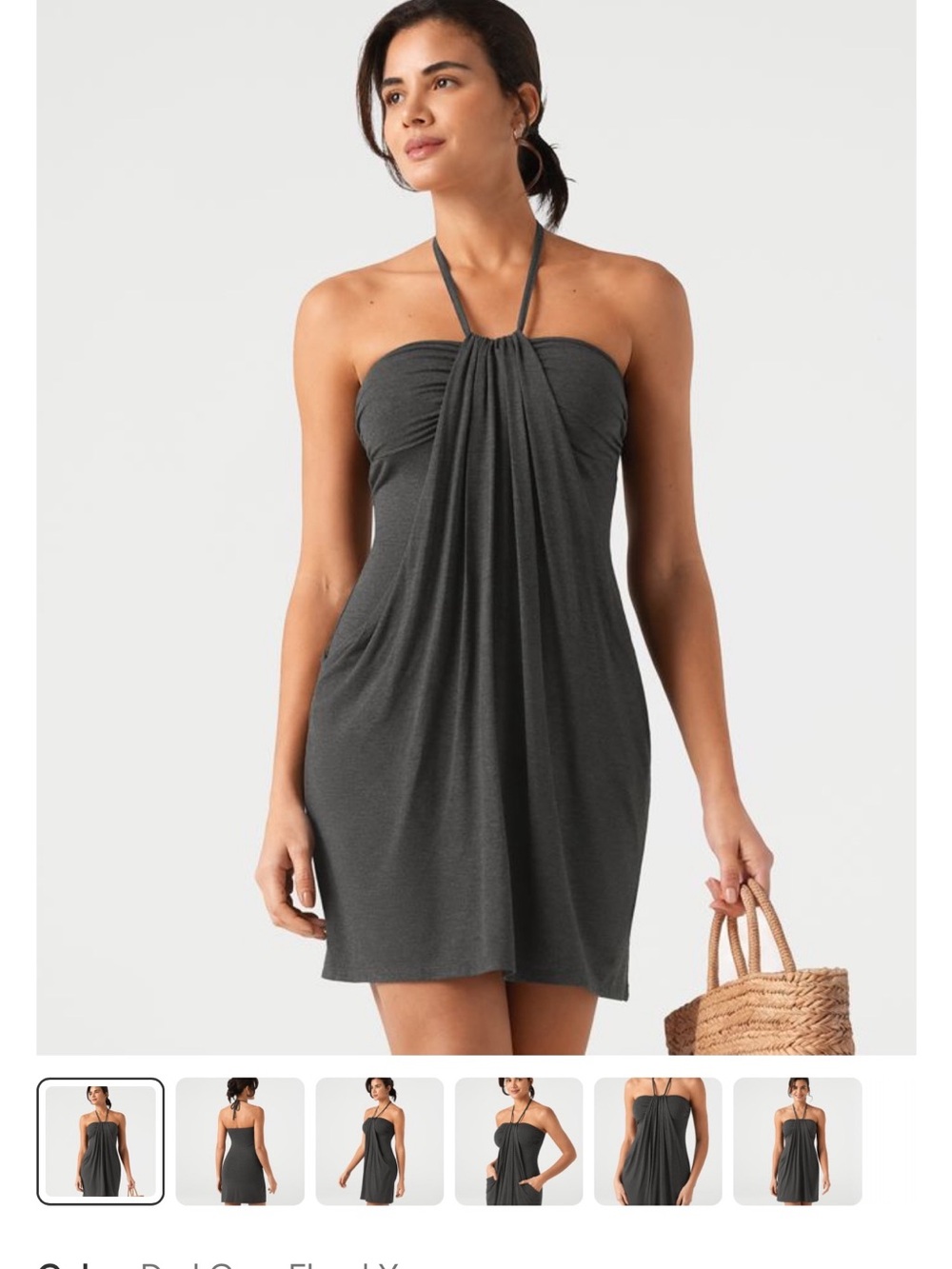 HALARA Charcoal Halter dress